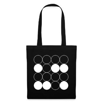 Circle Grid pattern - Tote Bag - black - Front