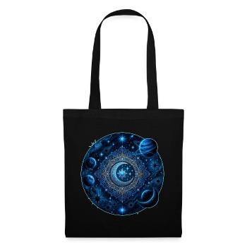 Planètes spatiales Galaxies Étoiles Lunes - Sac en tissu - noir - Devant