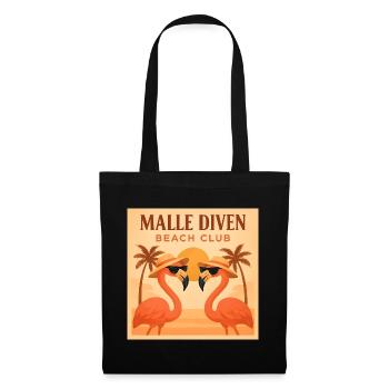 Malle Diven Beach Club Flamingo Mallorca Party - Tote Bag - black - Front