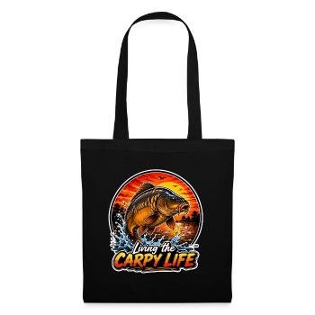 Living The Carpy Life Mirror Carp - Tote Bag - black - Front