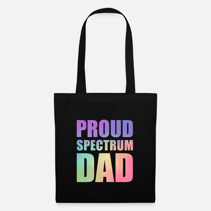 Proud Spectrum Dad - Tote Bag - black