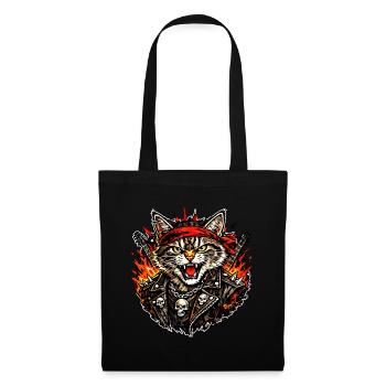 Rocker Cat - Tote Bag - black - Front