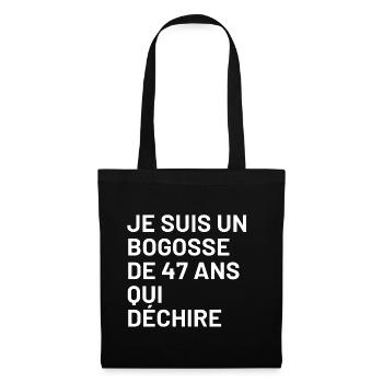 bogosse de 47 ans / cadeau homme de 47 ans  - Sac en tissu - noir - Devant