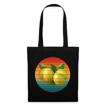 Fruit du citron - Sac en tissu - noir - Devant