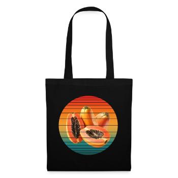 Fruit de papaye - Sac en tissu - noir - Devant