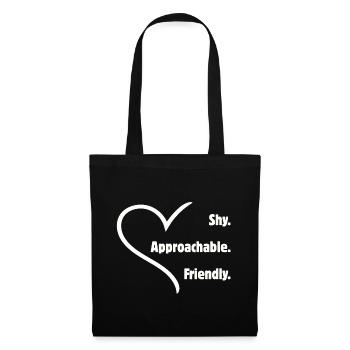 Flirteurs introvertis timides amicaux accessibles - Sac en tissu - noir - Devant