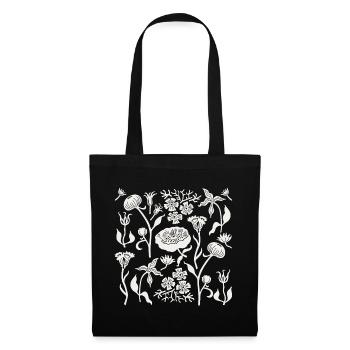 Peonies Forever L Botanical Peonies L White Ecru - Tote Bag - black - Front