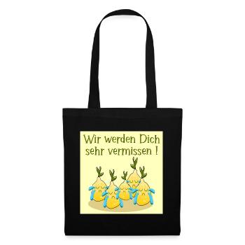 Abschied Team Zitronen - Stoffbeutel - Schwarz - Vorne