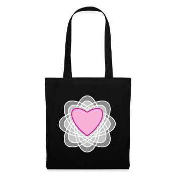 Heart Mandala Wedding Wedding Love Love Decoration - Tote Bag - black - Front