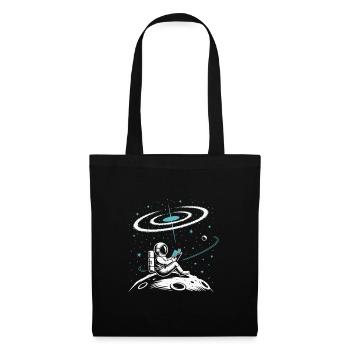 Un rat de bibliothèque d’astronaute qui lit sur la lune - Sac en tissu - noir - Devant