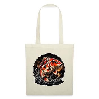 Red White Koi Splash Art Design - Stoffbeutel - Natur - Vorne