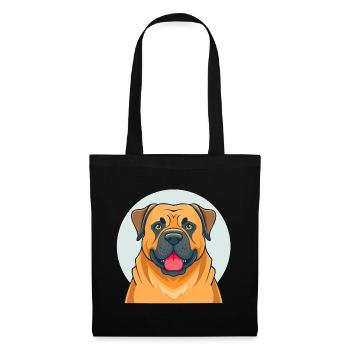 Bullmastiff (portrait/bande dessinée) - Sac en tissu - noir - Devant