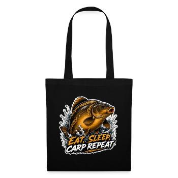 Eat Sleep Carp Repeat Mirror Carp Gift - Tote Bag - black - Front