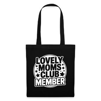 Lovely Moms Club Mitglied - Stoffbeutel - Schwarz - Vorne