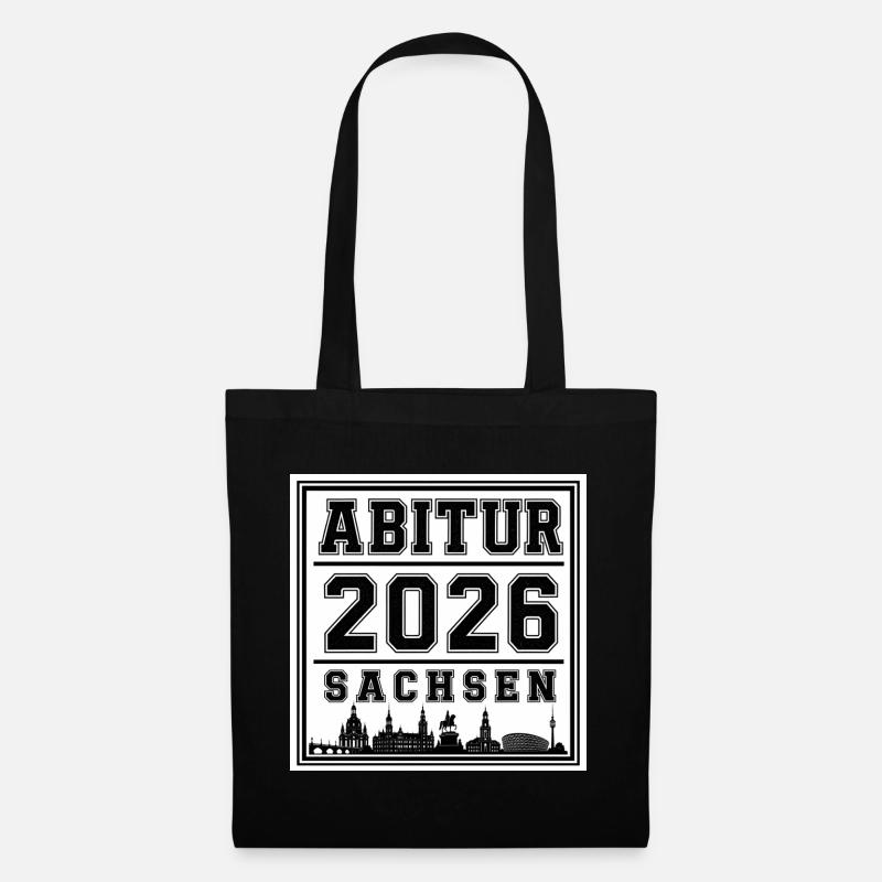 Abitur-2026-Sachsen - Stoffbeutel - Schwarz