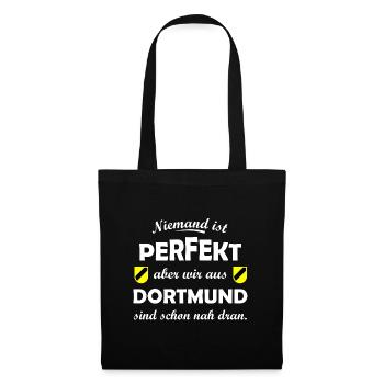 Dortmund Spruchshirt - Stoffbeutel - Schwarz - Vorne