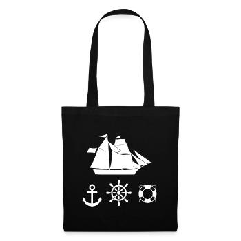 Voile - Sac en tissu - noir - Devant
