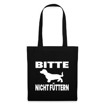 Dackel - Stoffbeutel - Schwarz - Vorne