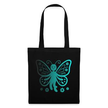 Butterfly Floral Print for Nature Enthusiasts - Tote Bag - black - Front