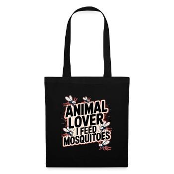 Amoureux des animaux Je nourris les moustiques - Moustiques drôles - Sac en tissu - noir - Devant
