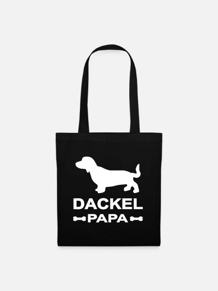 Dackel - Stoffbeutel - Schwarz