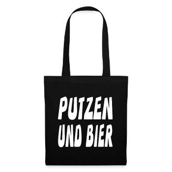 Bier - Stoffbeutel - Schwarz - Vorne