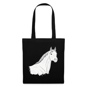 The Head of a Light Grey Abbayan Horse - Tote Bag - black - Front