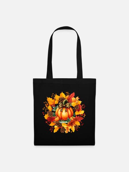 HERBSTSAISON KÜRBISTAG - Stoffbeutel - Schwarz