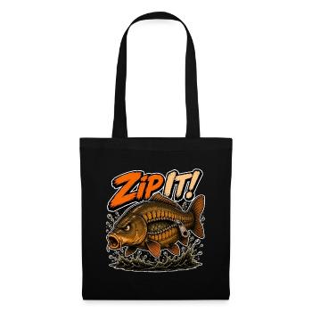 Zip It! Carp Fishing Design - Tote Bag - black - Front