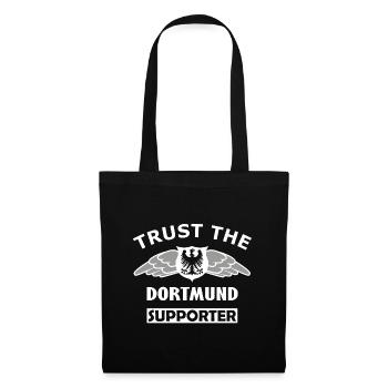Flügelhelden Fanshirt Dortmund - Stoffbeutel - Schwarz - Vorne