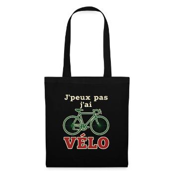 J'peux pas j'ai Vélo - Sac en tissu - noir - Devant