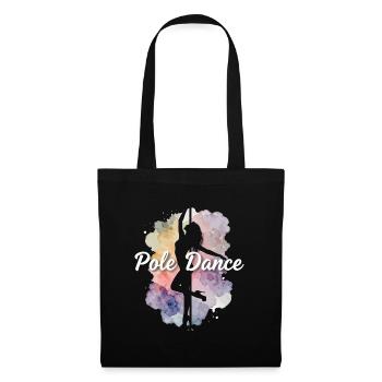 Pole Dance Silhouette: Watercolor Woman in High Heels - Tote Bag - black - Front