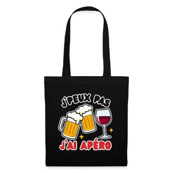 J'peux pas jai apéro - Sac en tissu - noir - Devant