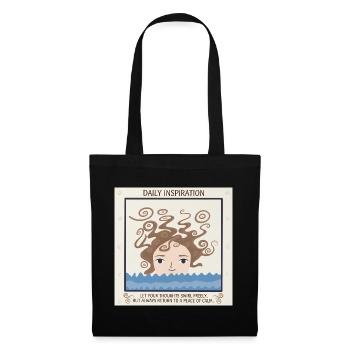 Mer de Tranquillité et de Pensées - Sac en tissu - noir - Devant