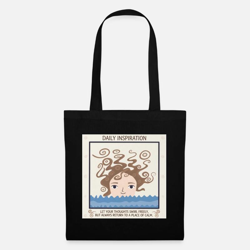 Mer de Tranquillité et de Pensées - Sac en tissu - noir