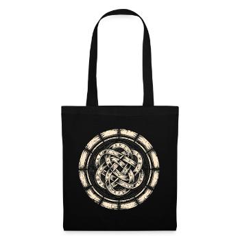 Écusson de bouclier des runes nordiques | Blason viking - Sac en tissu - noir - Devant