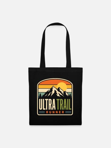 Ultra Trail Runner Mountain Sunset - Stoffbeutel - Schwarz