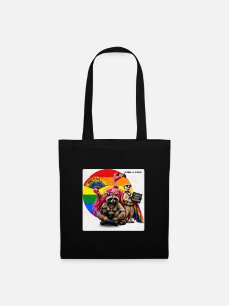 Berlin Pride 2026 LGBTQ Rainbow Design - Stoffbeutel - Schwarz
