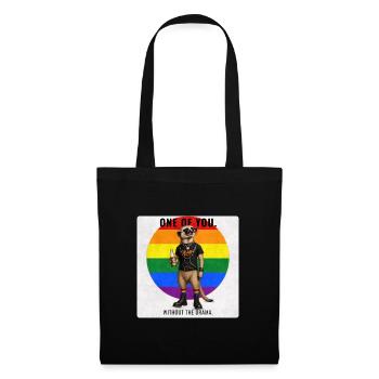 Funny Gay Pride Meerkat Design - Stoffbeutel - Schwarz - Vorne