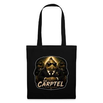 Das Carptel Funny Karpfenfischerei-Design - Stoffbeutel - Schwarz - Vorne