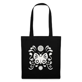 Bohème Papillon L Danseur de Nuages Blancs - Sac en tissu - noir - Devant