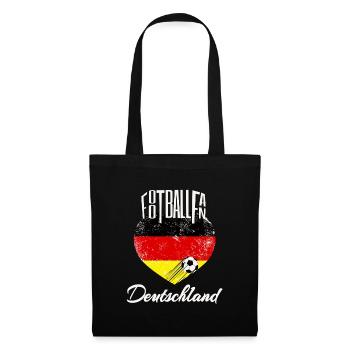Fussball Fan Deutschland - Stoffbeutel - Schwarz - Vorne