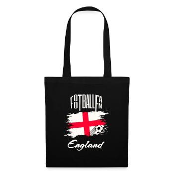 Fussball Fan England - Stoffbeutel - Schwarz - Vorne