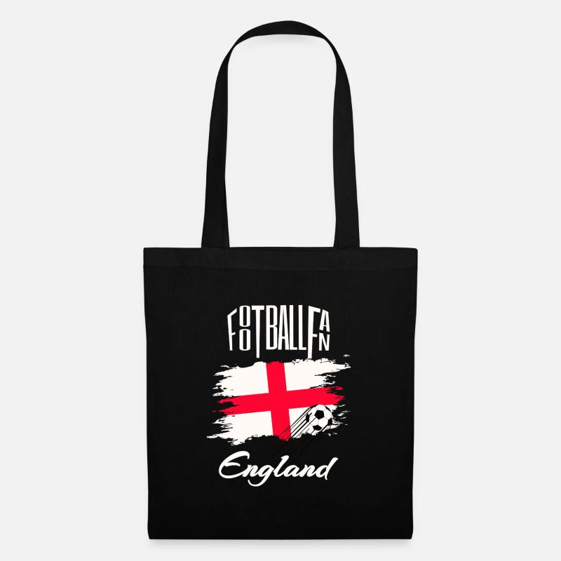 Fussball Fan England - Stoffbeutel - Schwarz