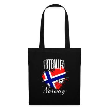 Fan de football Norvège - Sac en tissu - noir - Devant