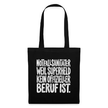 Notfallsanitäter weil superheld kein offizieller - Stoffbeutel - Schwarz - Vorne