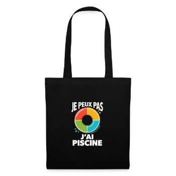 je peux pas j'ai piscine - Sac en tissu - noir - Devant