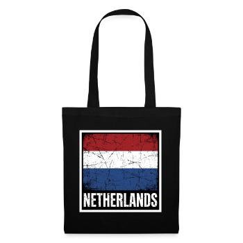 Dutch Flag | Vintage Made In The Netherlands Gift  - Sac en tissu - noir - Devant