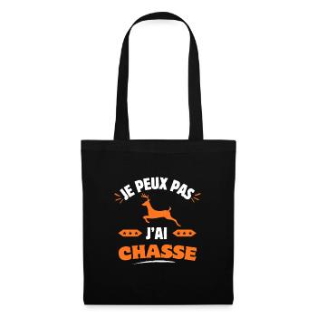je peux pas j'ai chasse - Sac en tissu - noir - Devant