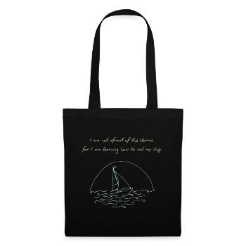 Je n’ai pas peur des tempêtes (avec le voilier) - Sac en tissu - noir - Devant